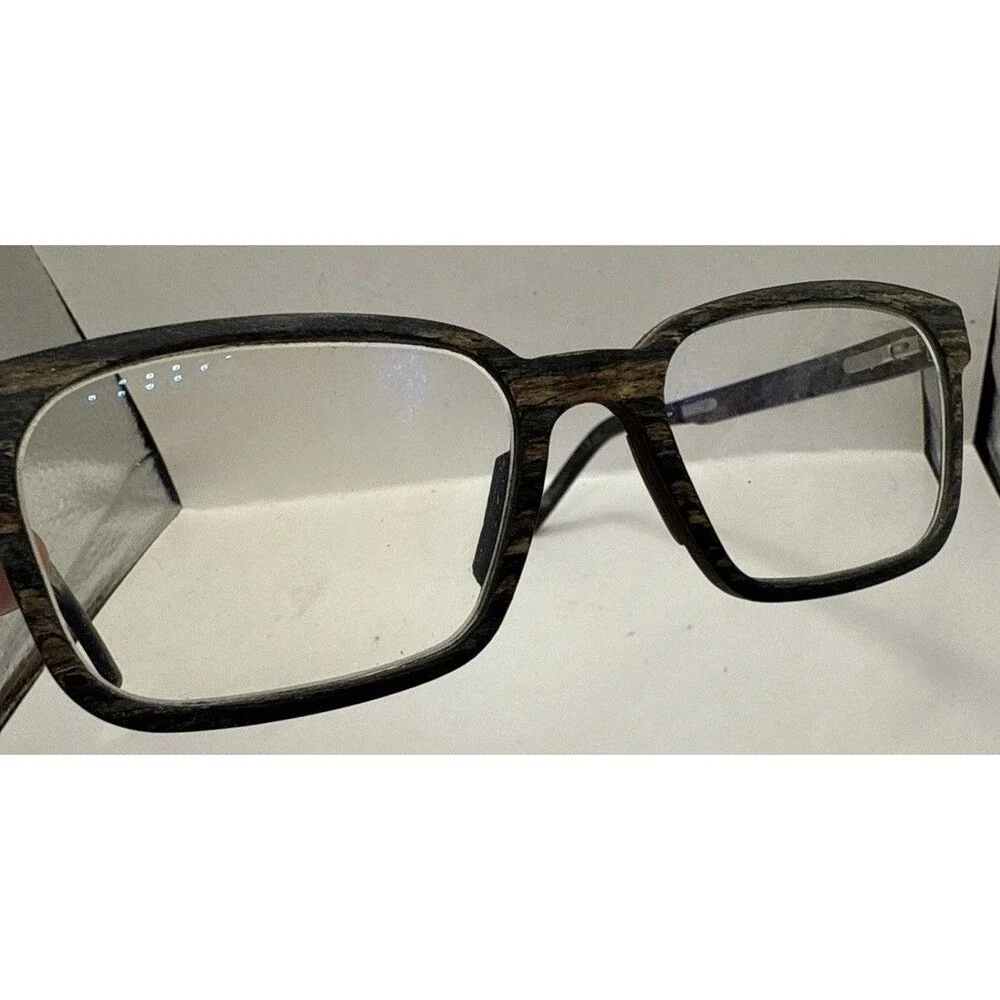 Feb31st Damien 54-18-140 Red Grey Eyeglasses Frames Wood Italy $729 Feb 31st